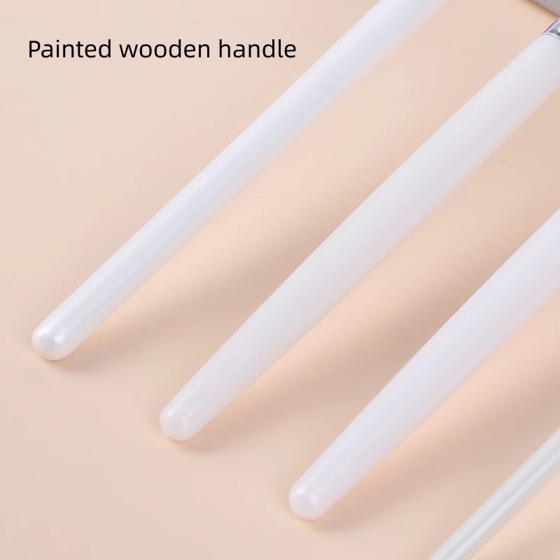 Private Label Wooden Handle Facial Mask Applicator Fan Brush Facial Mask Brush for Skin Care