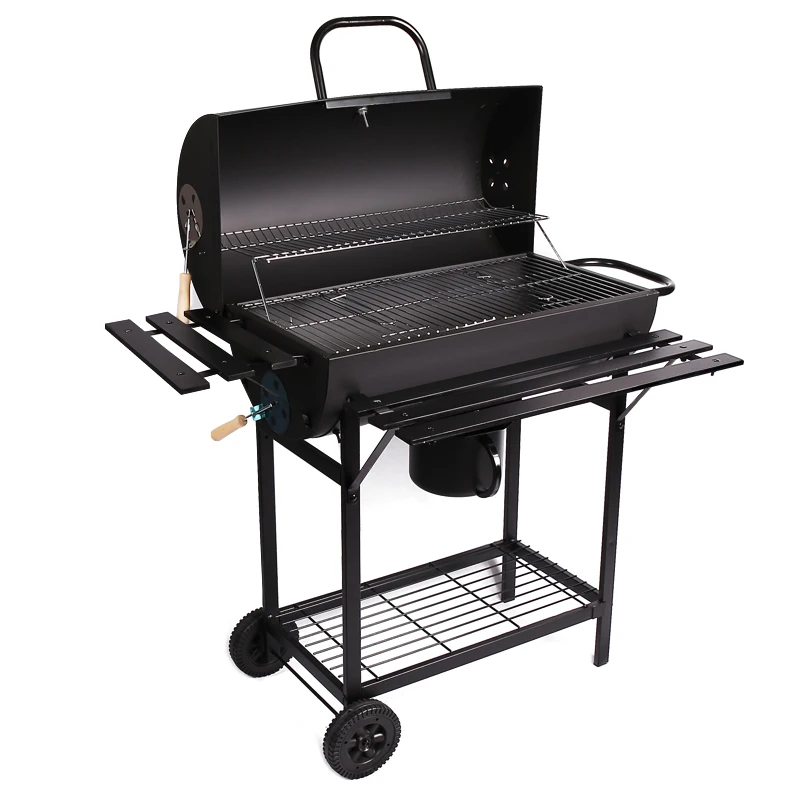 High Performance Cast Iron Wood Stove Charcoal BBQ Grill for Outdoor Cooking Camping Picnics