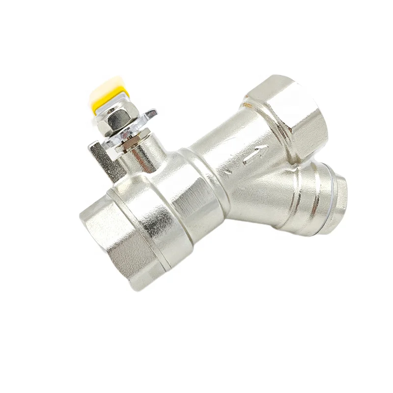 Factory Supplied Y-Strainer Brass Ball Valves With Female G * Female G Long Handle Manual Control Stainless Steel Or Brass Ball