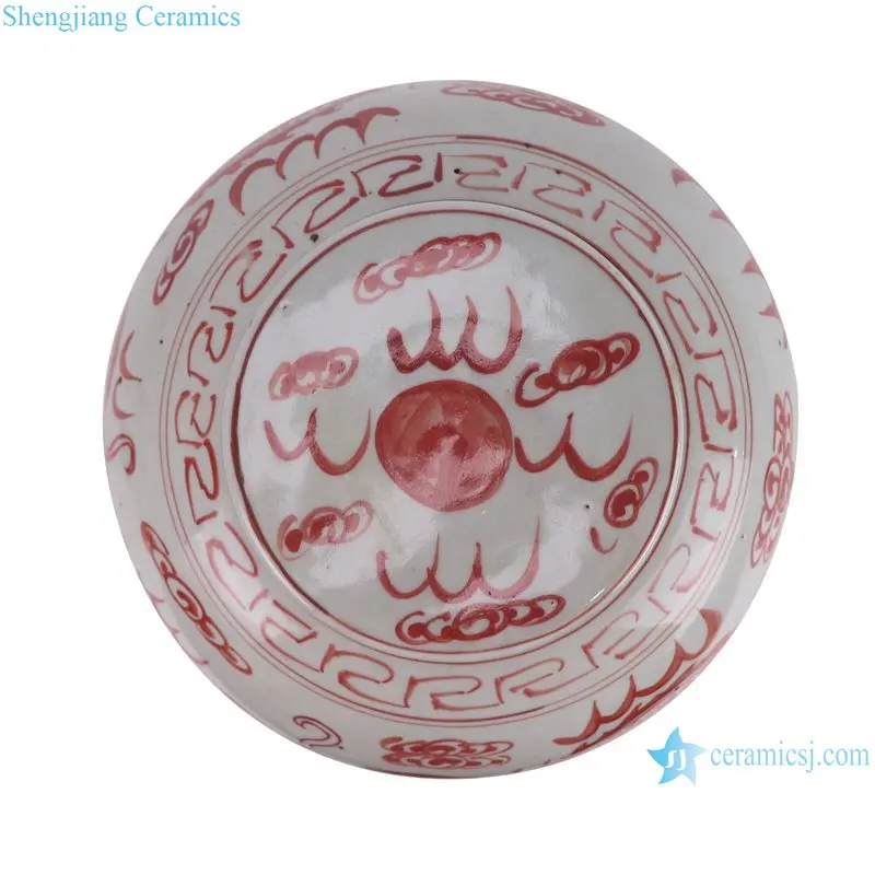 RYKB176-GREEN-RED-E-S Jingdezhen high quality antique porcelain dragon pattern storage decorative ceramic pot