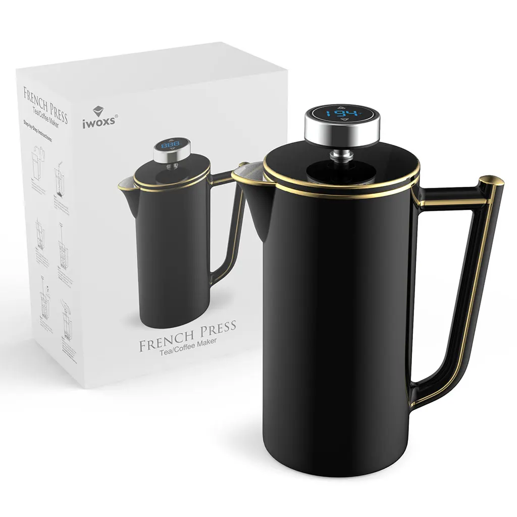 Travel portable double wall french press coffee make