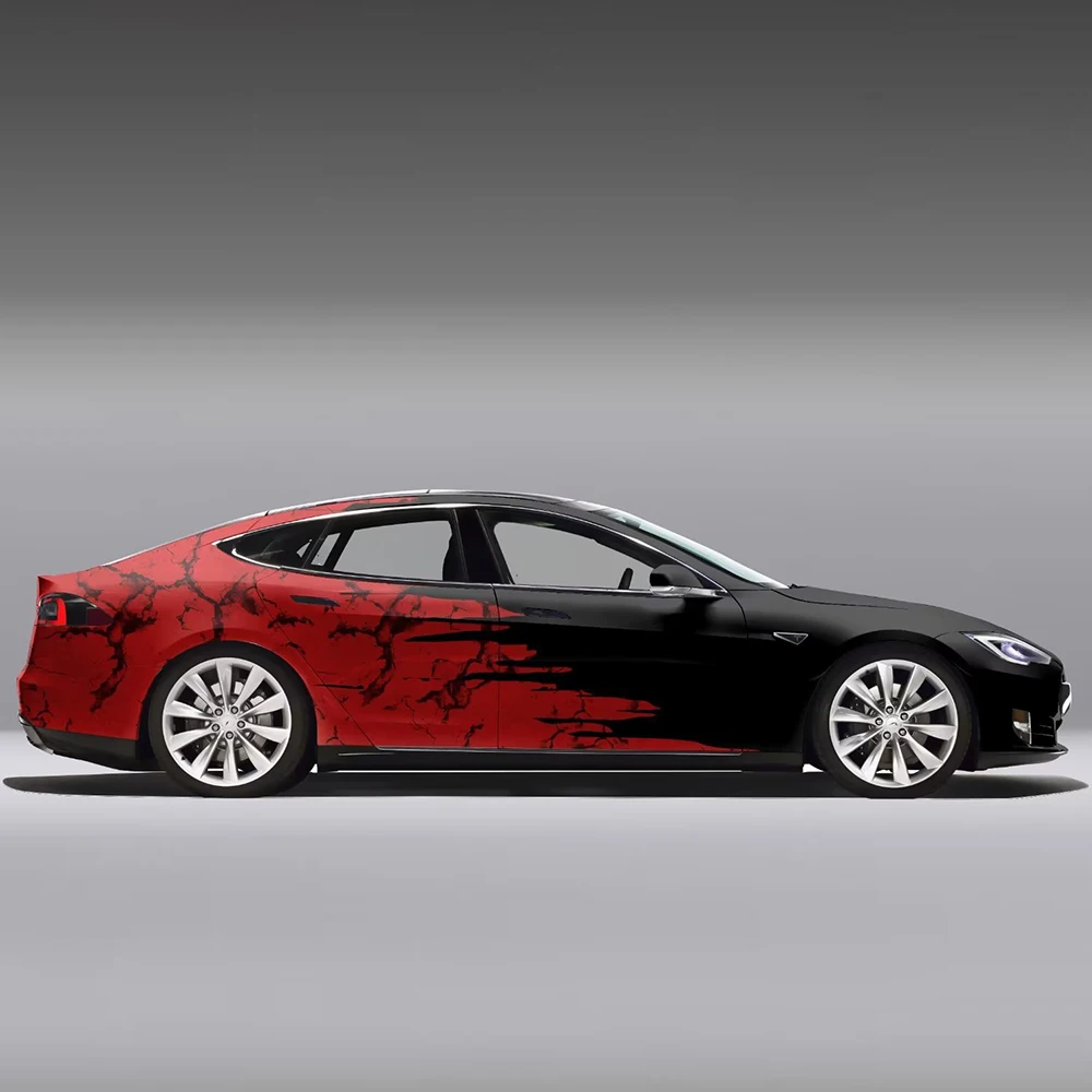 WRAPMASTER 1.52*20meter black red car vinyl wrap rolls full vehicle wrap cost