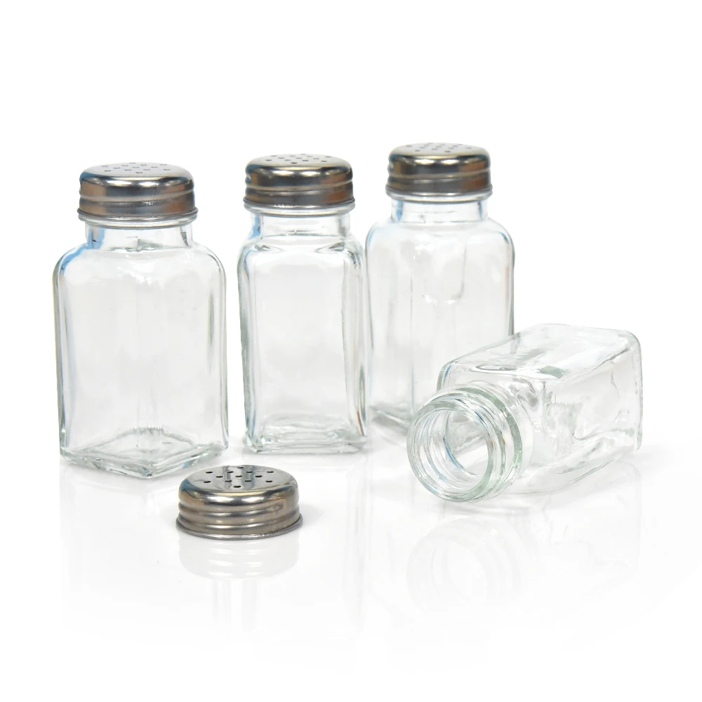 kitchen salt pepper storage glass spice bottle jar
