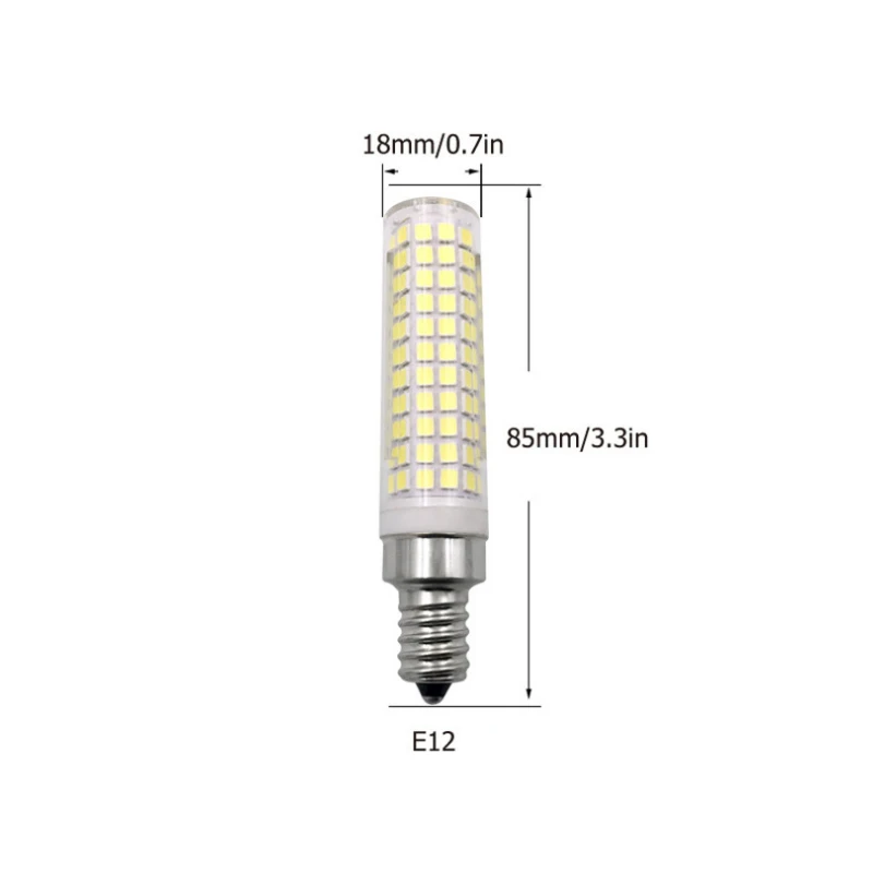 High power high lumen Dimmable e12 e11 ac120v ac110v 12w led bulb