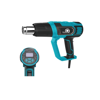 Power 2000W Fast Heating Variable Temperature Adjustable Two Air Flow Speed Heat Gun Hot Air Gun with LCD Digital Displaying