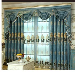 Wholesale Custom European Style Luxury Home Blackout Embroidered Curtains For The Living Room