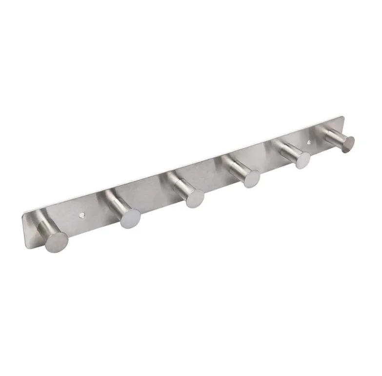 Stainless Steel Coat Rack with 6 Hangers for Bathrobe Towel Clothes