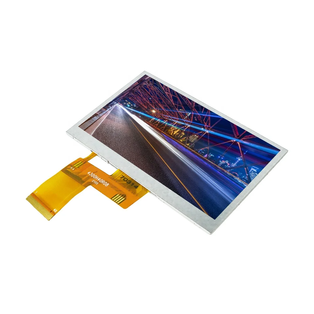 Панель дисплея 4,3 дюйма Tft Lcd модуль 4,3 дюйма настраиваемый 6 часов просмотра 480(RGB) X272 Tft Lcd дисплей 24 бит