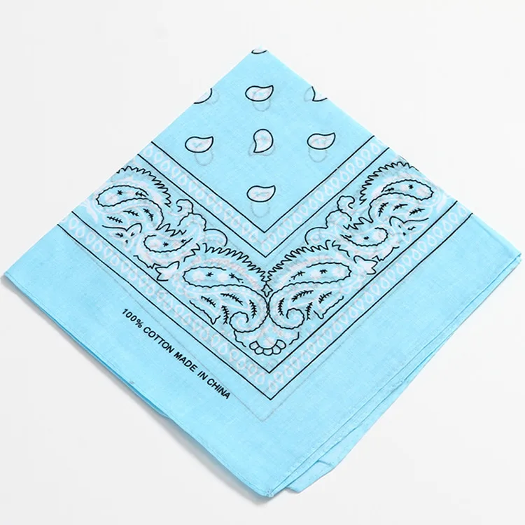 Wholesale Cheap Soft 100% Cotton Bandannas Full Color Hip hop Paisley Bandana in Stock