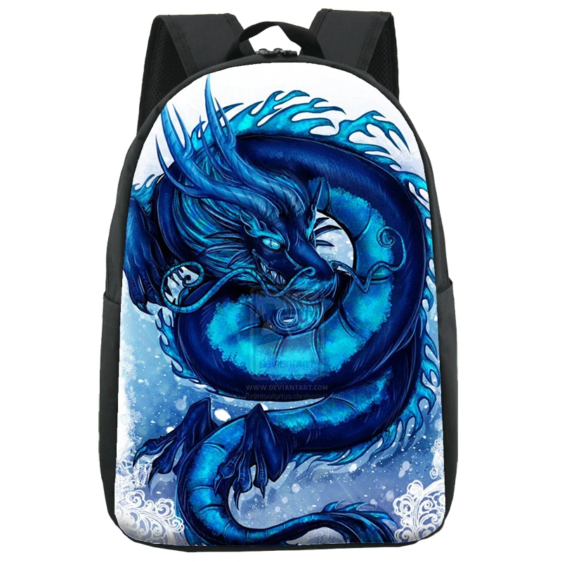 Stylish backpacks for men sublimation printing black dragon backpack bag factory custom backpack school bags