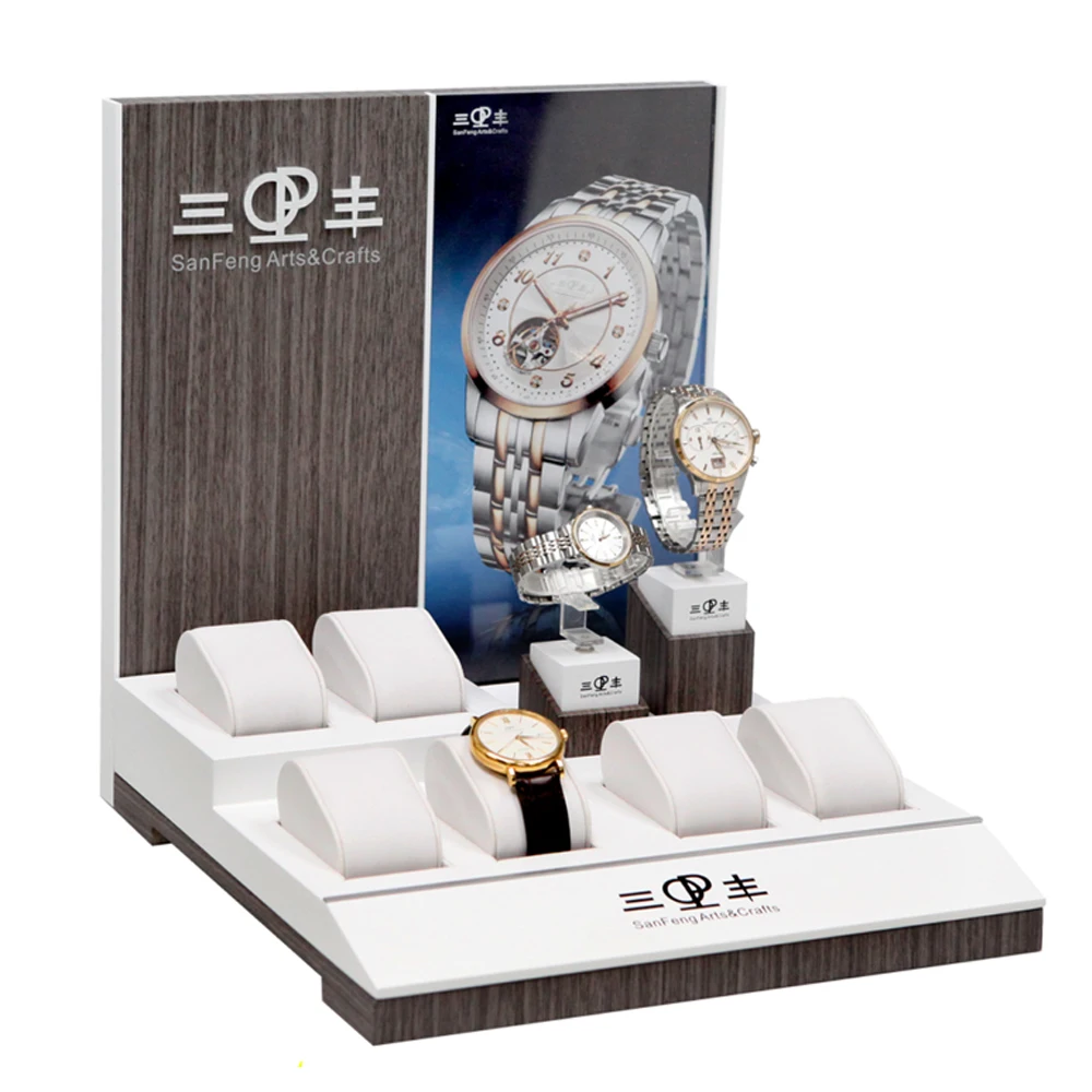 Hot-selling Wood Table Display Rack Personalized Customized Counter Watch Display Rack