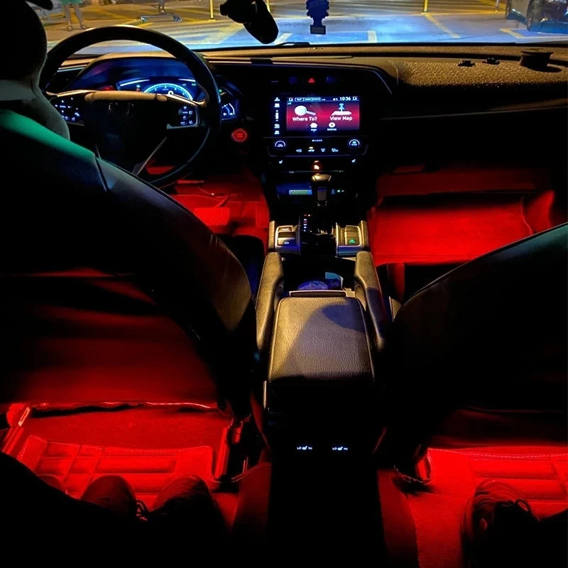 RGB Dream Color Chasing Strip Light Kit LED Car Underglow Light Waterproof Interior Car Light Remote Control Tuning