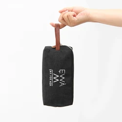 custom function business square man toiletry travel  makeup case unisex sports embroidery logo black polyester mens cosmetic bag