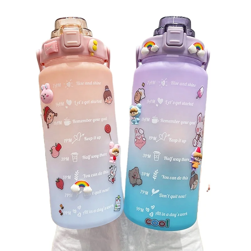 Promotional drinkware drinkware water jug motivational water bottle 2 liter