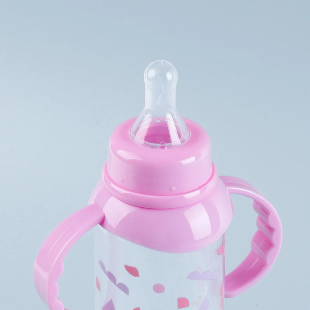 Factory wholesale BPA Free High Quality Nipples Bottle 250ml 8oz Newborn Baby PP Feeding Bottle With Handle