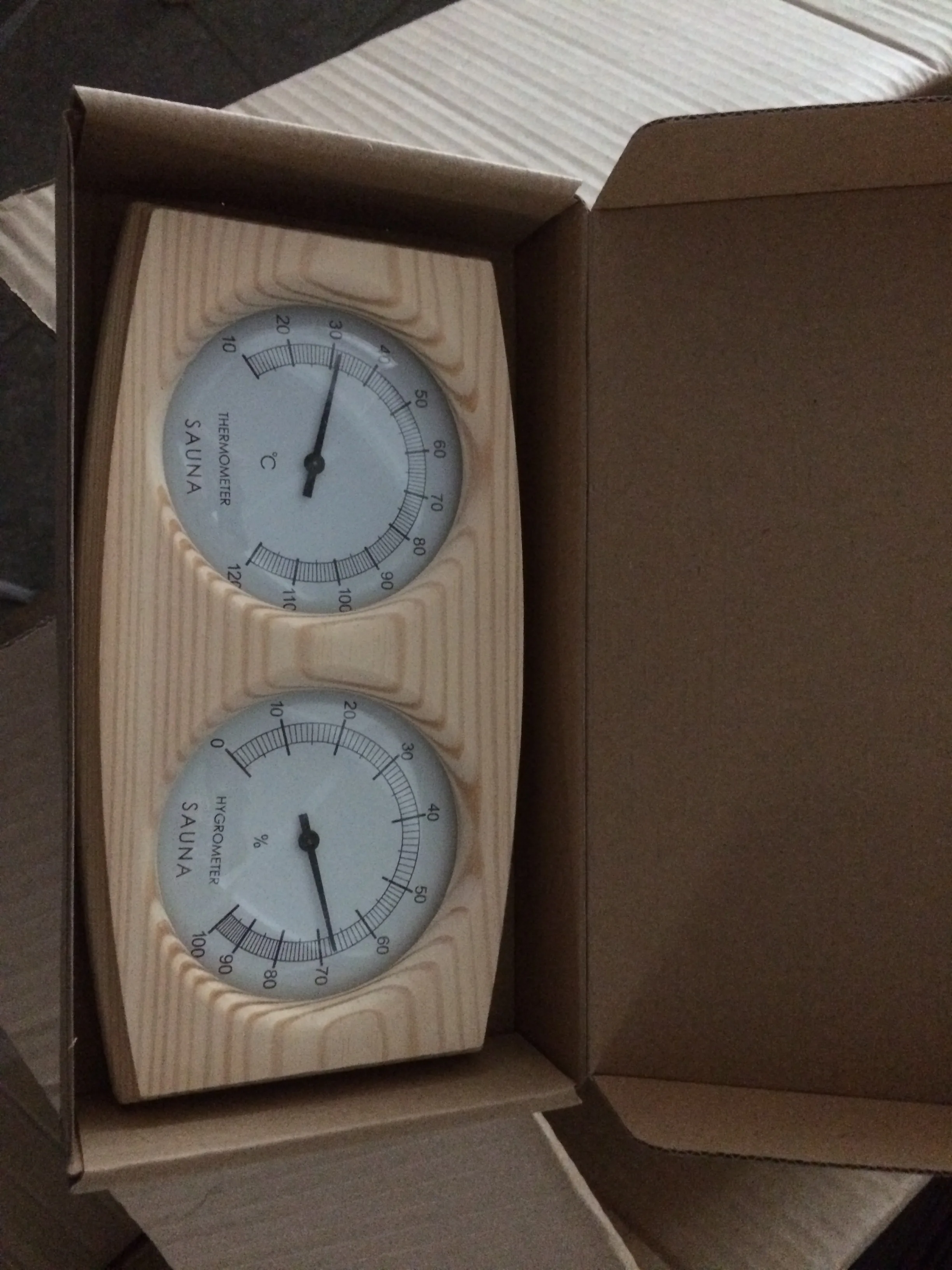 Manufacturer Hot Sauna Wooden Thermometer And Hygrometer