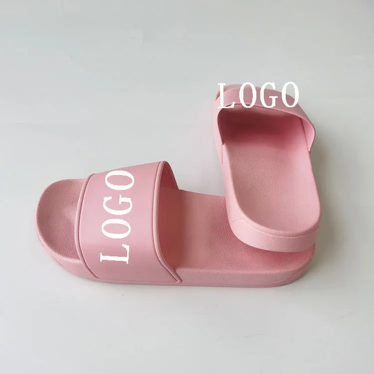 Customize LOGO Women pink Slippers Summer Indoor Flip Flop Men Soft Sandals outdoor sporty Custom Pattern waterproof slippers