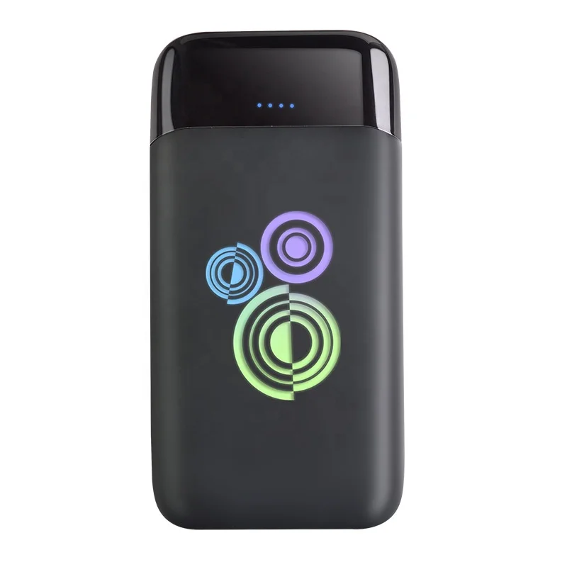 Dual usb  light up 8000mah big capacity mobile charger powerbank led power banks & power station