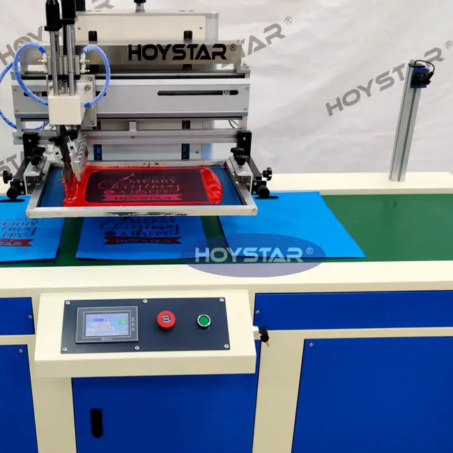 pneumatic screen printing machine for nonwoven bag paper kraft bag screen printers machine dimpression sur sac en plastique