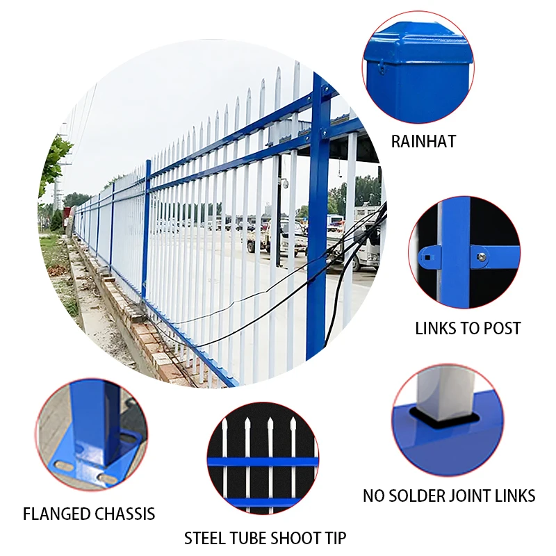 Heavy Duty Home Residential Galvanized Wrought Iron Fences