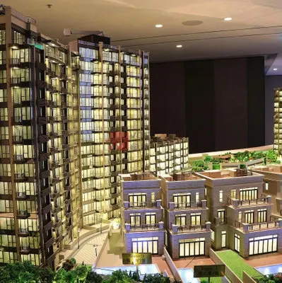 custom architectural scale models building tree river table model