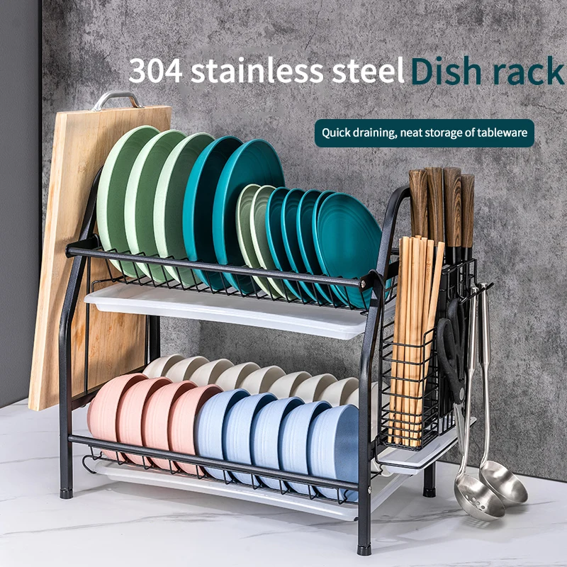 Storage 2 Tier Primary T Shape Bold Plates Plates Chopsticks Storage Racks Stainless Steel Cutting Board Racks
