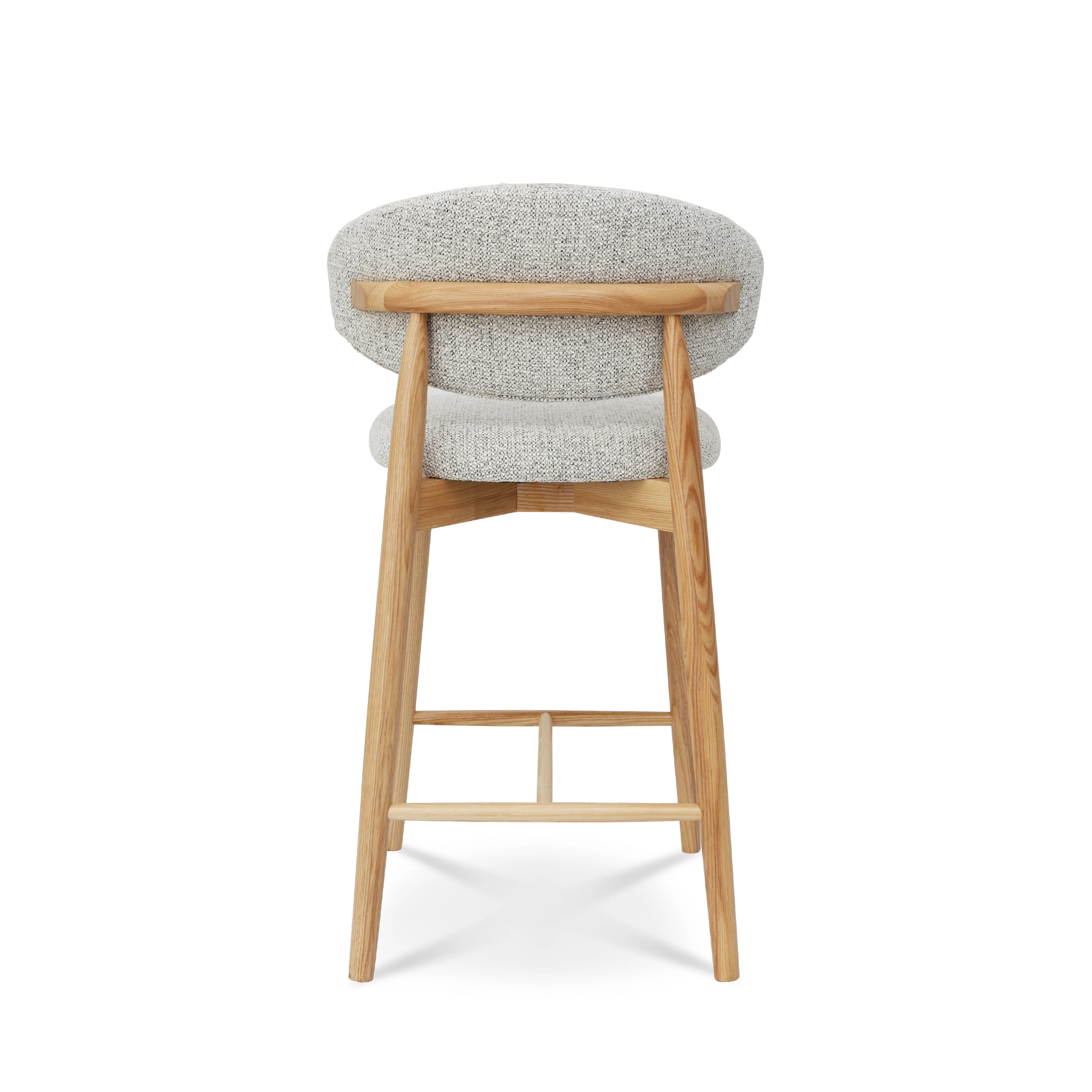 High quality solid wooden high bar chair cafe wooden dining chair for restaurant