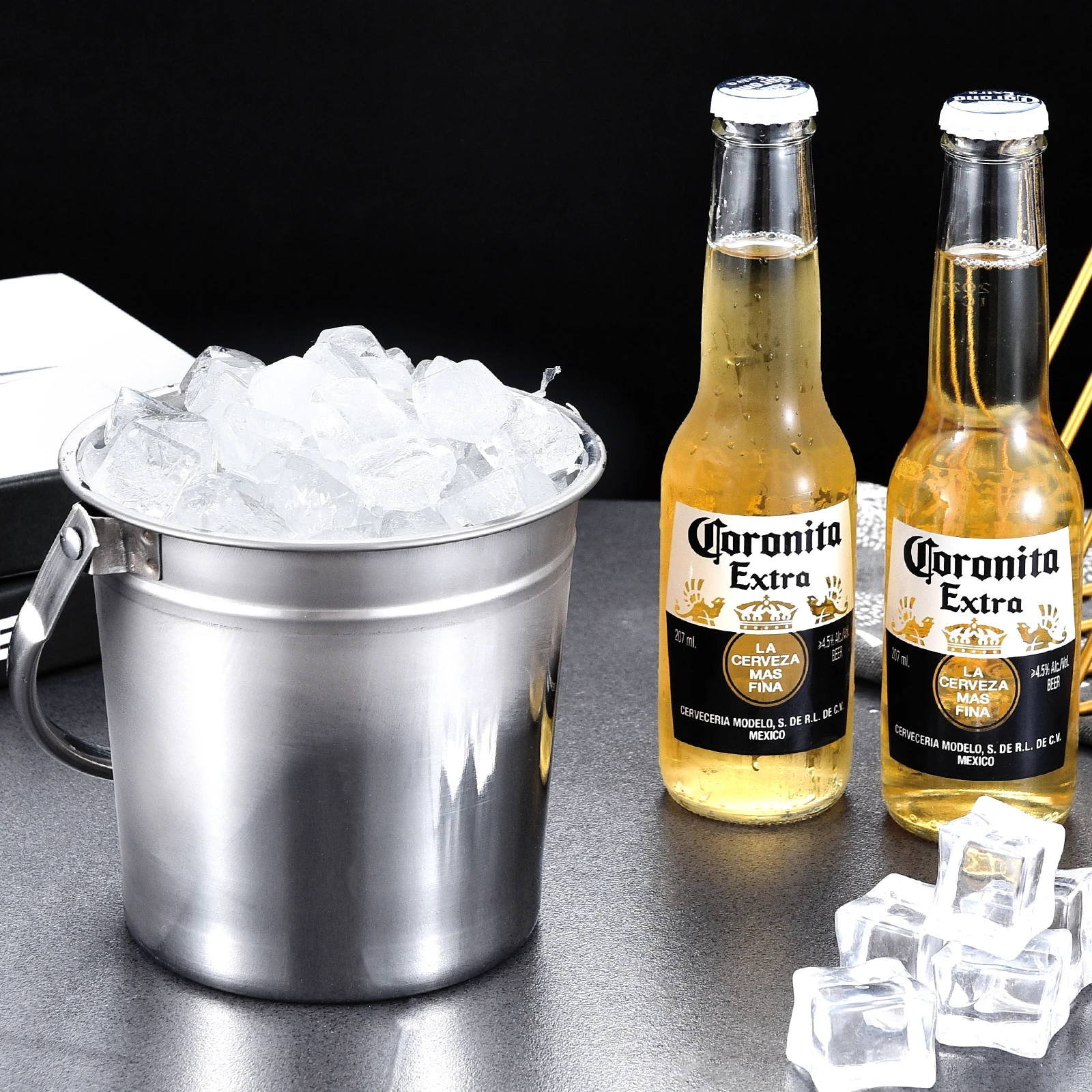 High quality two size cheap sustainable wine set unique custom party beer juice outdoor ice bucket stainless for sale