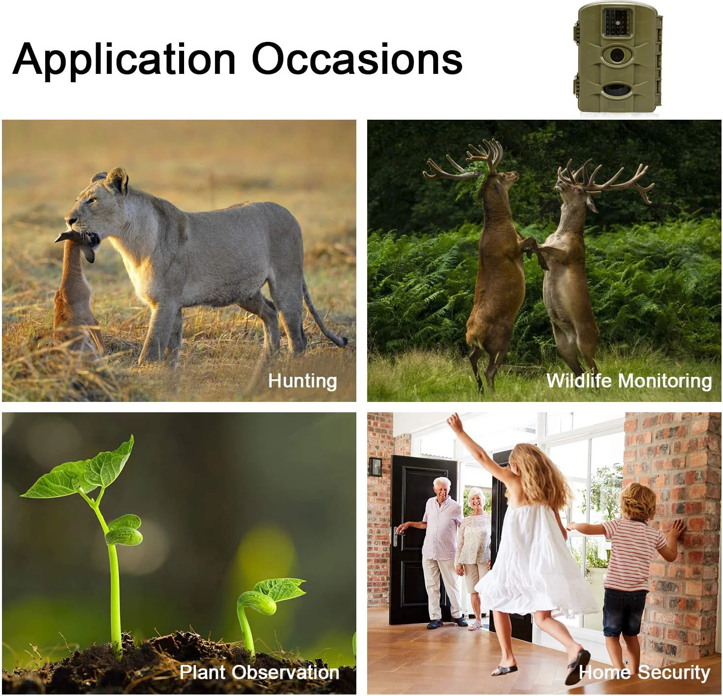 1080P 20MP Hunting Game Camera No Glow Infrared Digital Trail Hunting Camera for Hunting/Camping/Farm/Home Security