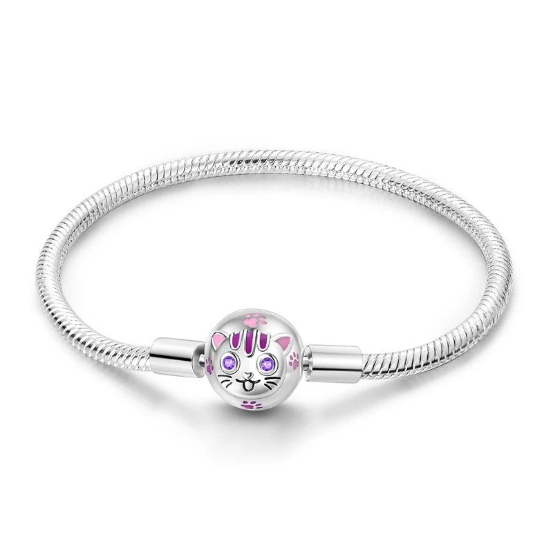 Bileklik Erkek 925 Sterling Silver Snake Chain Bracelet Heart Beads Charms Bracelet For 925 Jewelry Bracelet Thailand Bileklik