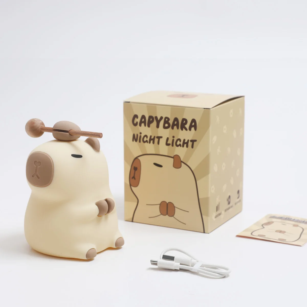 3 вида цветов ночной Светильник Capybara силиконовая ночная лампа с Usb-зарядкой сенсорным управлением светодиодная для спальни гостиной