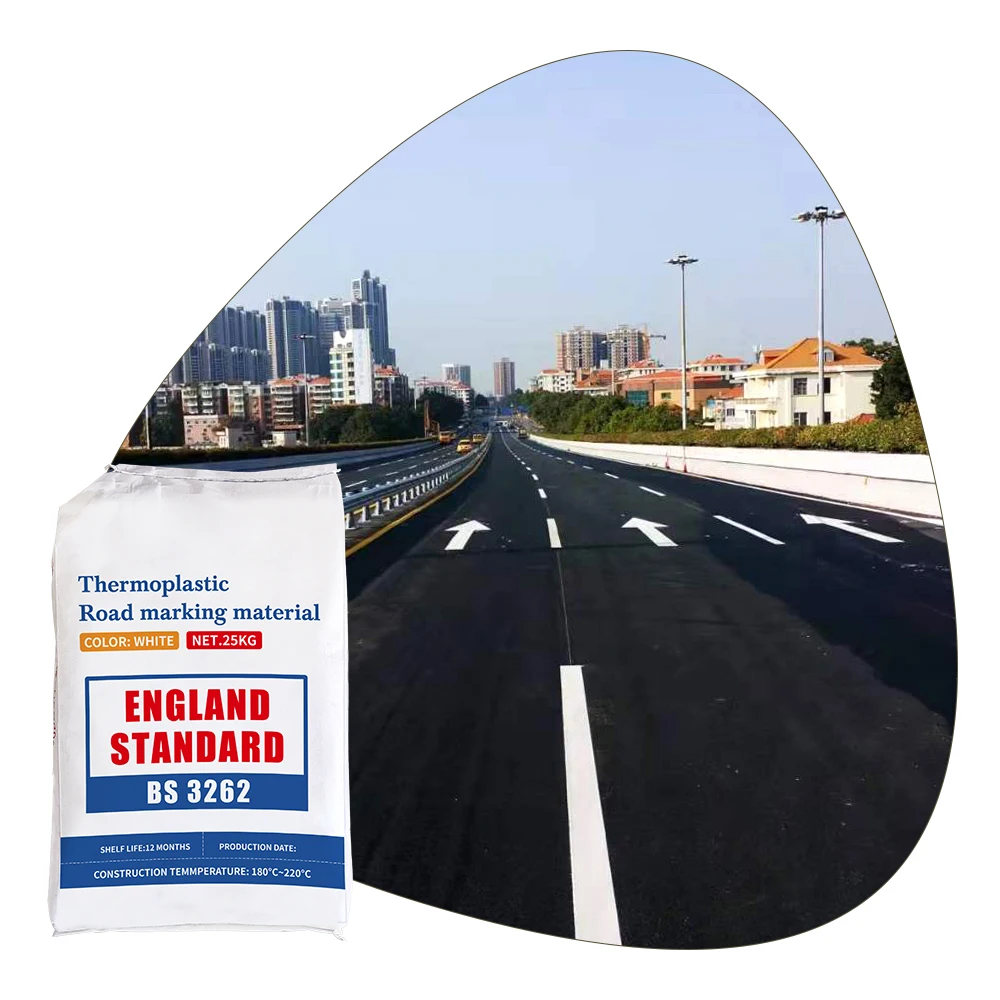 Indonesia popular high standard best weather resistance 10% mixed glass beads thermoplastic Road line paint