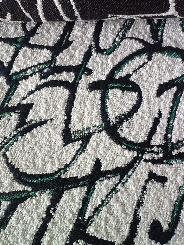 2023 jacquard boucle  fabric small complex geometric patterns jacquard geometric pattern upholstery fabric for sofa