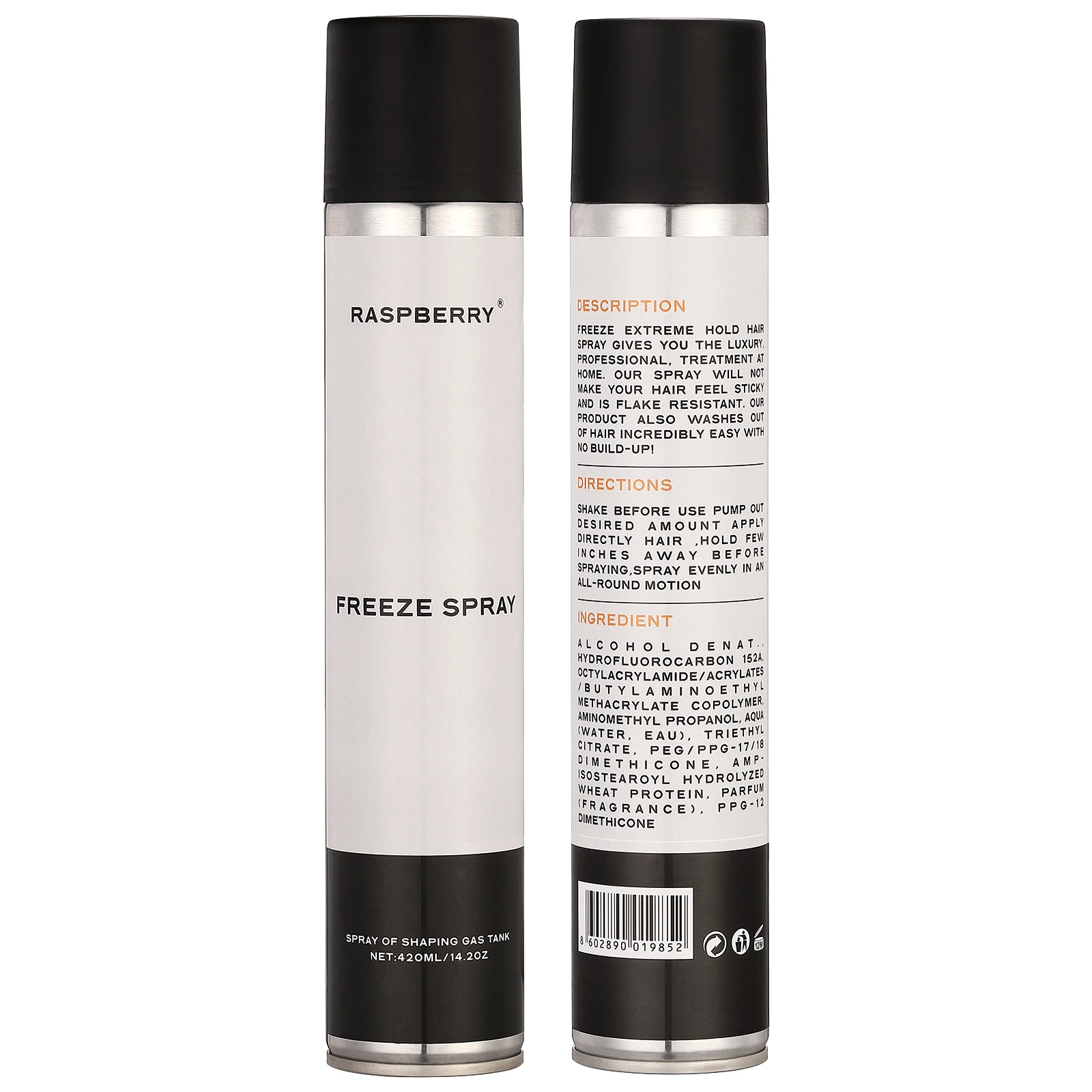 Hairspray space styling spray strong lasting styling no shavings no frizz quick drying type