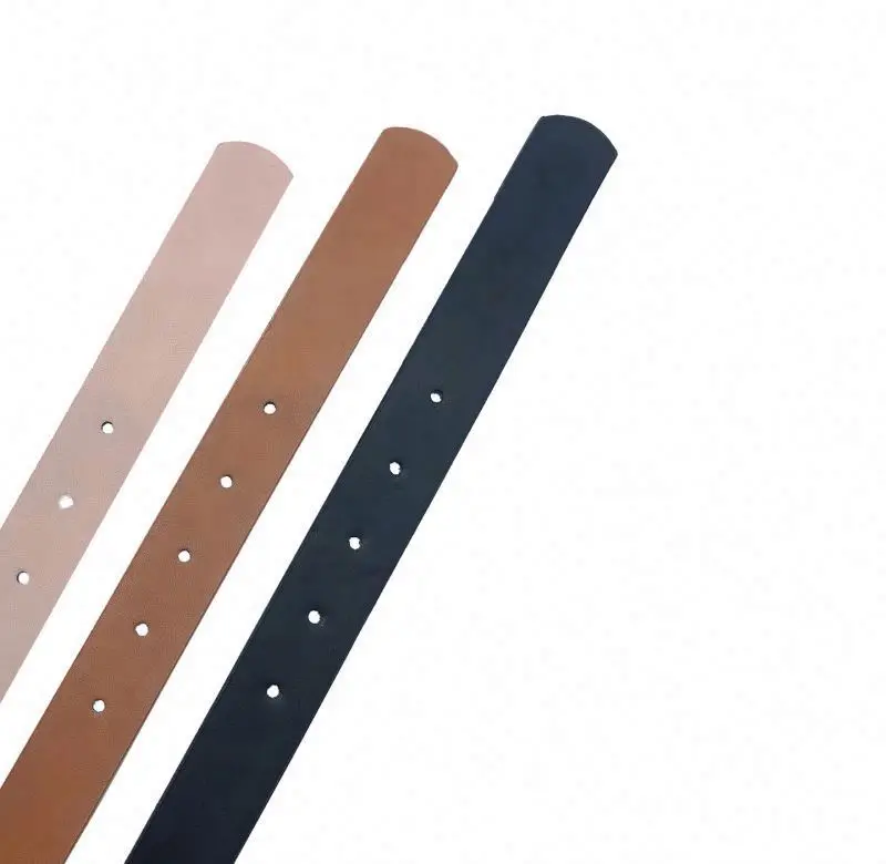 Alfa Casual Genuine Leather Belts Black Leather Belt With Round Gold Buckle For Ladies Waist Dress