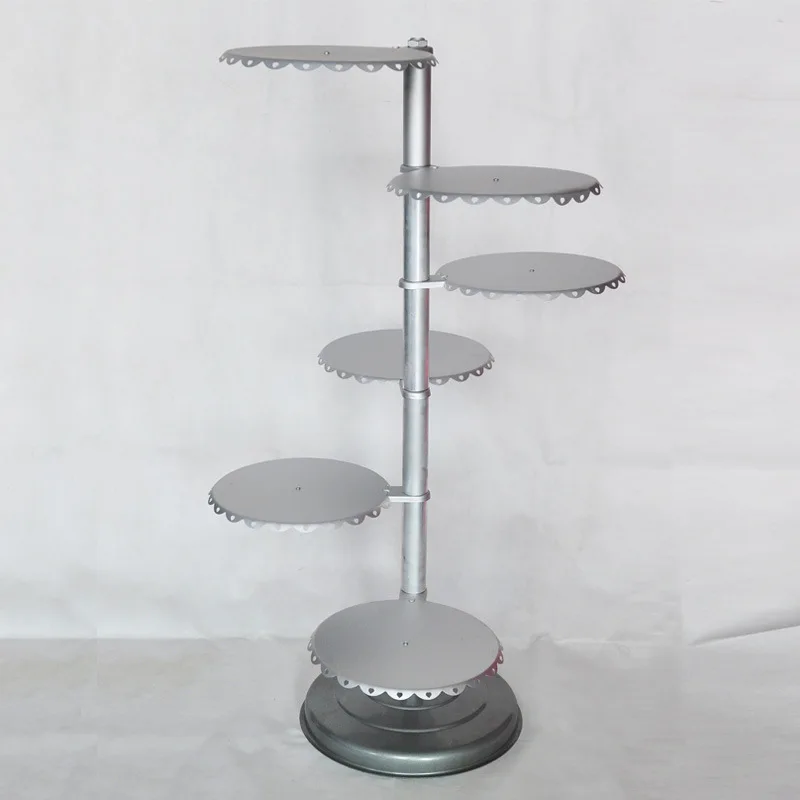 ckot 6Layer tree cake stand Aluminum alloy rotating cake stand multi-layer birthday cake table1MMThick