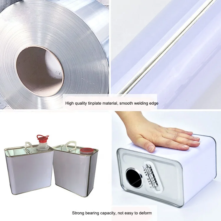 China Supplier Customize 1L Square Empty Tin Cans For Engine Oil Olive Oil Packaging