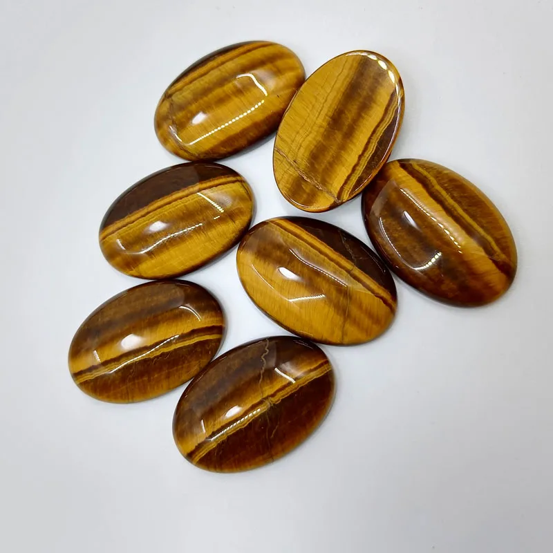 Драгоценный камень коричневый тигровый глаз Овальный Кабошон для изготовления кулона