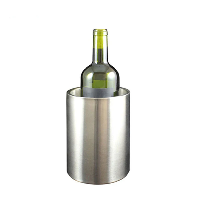 
2020 Popular Bar Accessory Double Wall Insulated Stainless Steel Ice Wine Bottle Bucket 