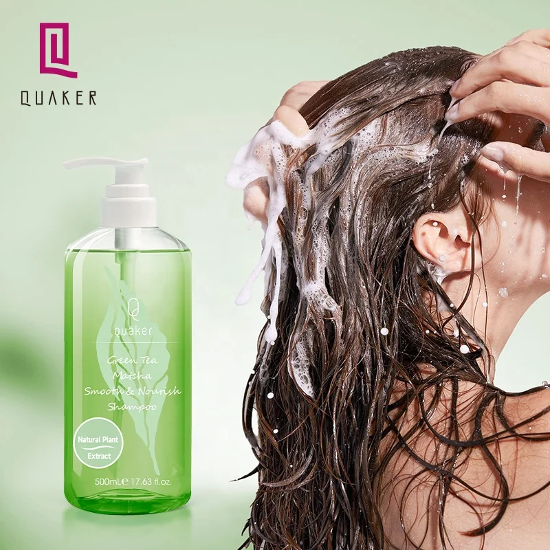 Q Quaker Oem Antioxidant Green Tea Shampoo Anti-Dandruff Tea Leaves Shampoo For Healthy Scalp Treatment