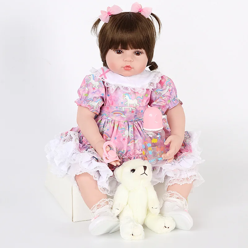 Style 23 Inch Reborn Baby Doll Soft Silicone Touch Real Cosplay Gray Rat Boy with Rooted Mohair Baby Doll New Desi