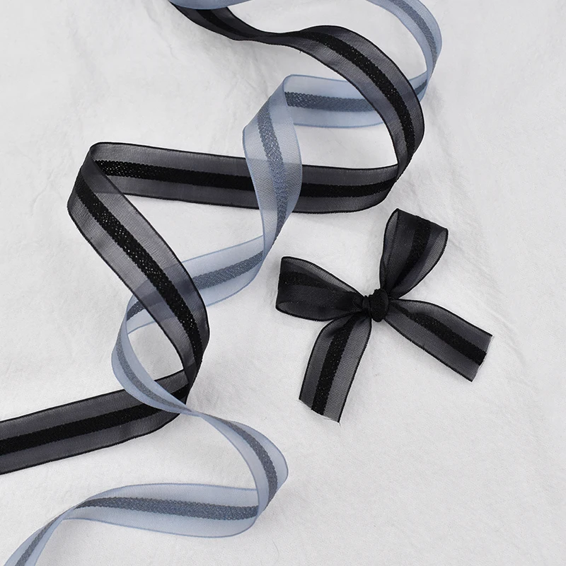 Hanfan Factory Yarn Ribbon Floral Dress Transparent Coloured Yarn Clothing Diy Bow Accessories Decoration