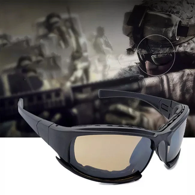 Hot es tactical glasses OEM custom x7 outdoor windproof protection sport shooting sunglasses