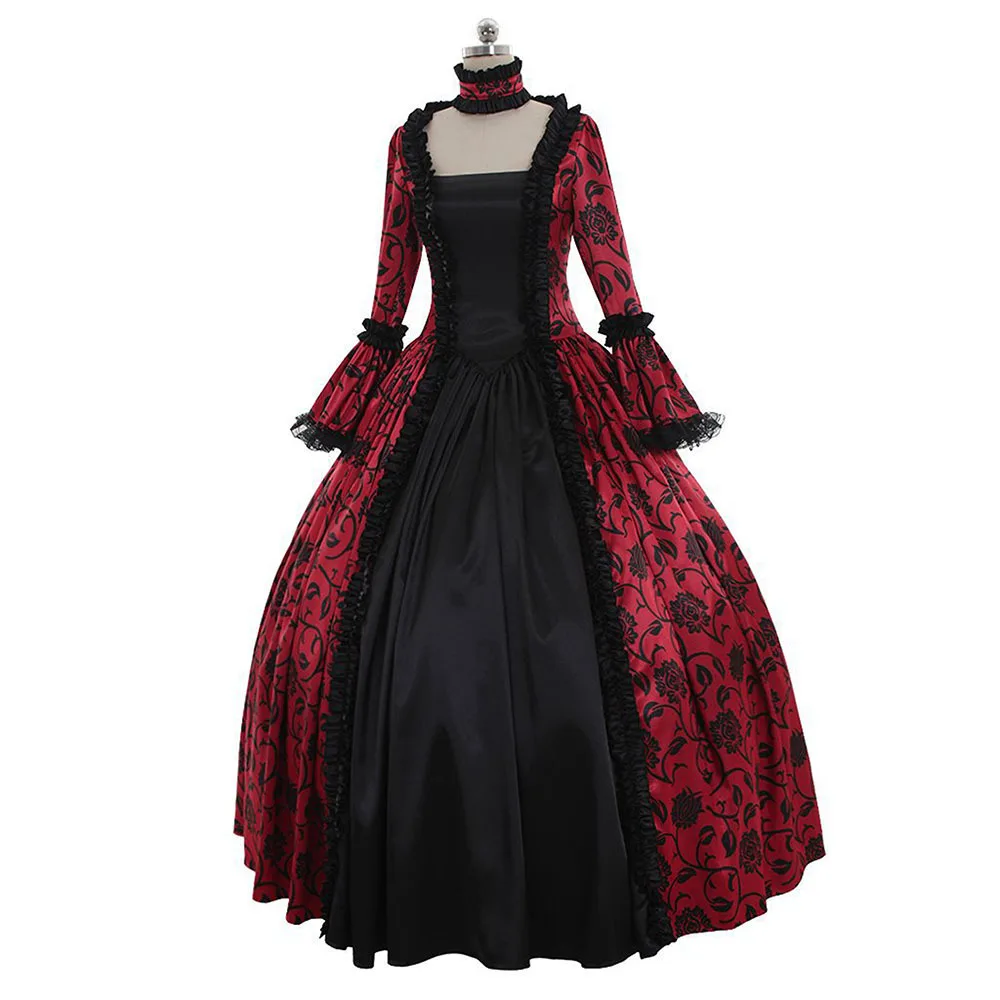 ]New design mediaeval court dress exploded victorian goth dress moq low super plus large size evening party dresses