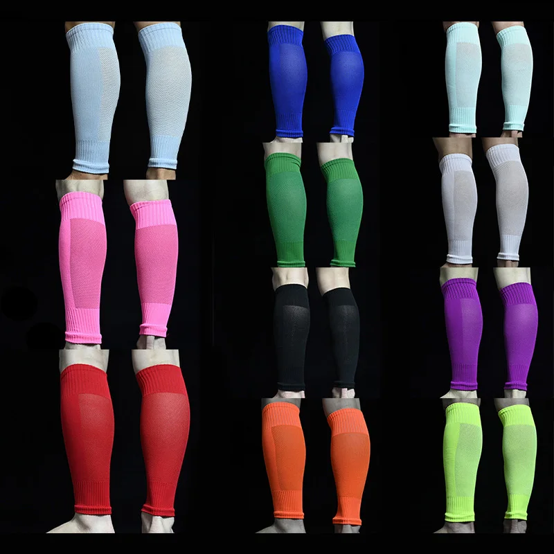 High Quality Sports Compression Running Leg Sleeves Football Boots Calf Pain Relief Men Runners shin pads Leg Guard Set