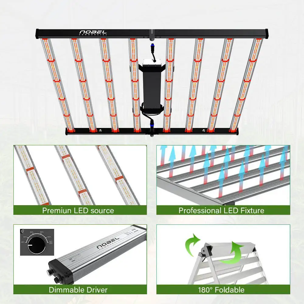 2024 Hydroponic 800w Led Grow Light with lm 281b lm301h Full Spectrum Hydroponic Lamp Led Grow Light Bar