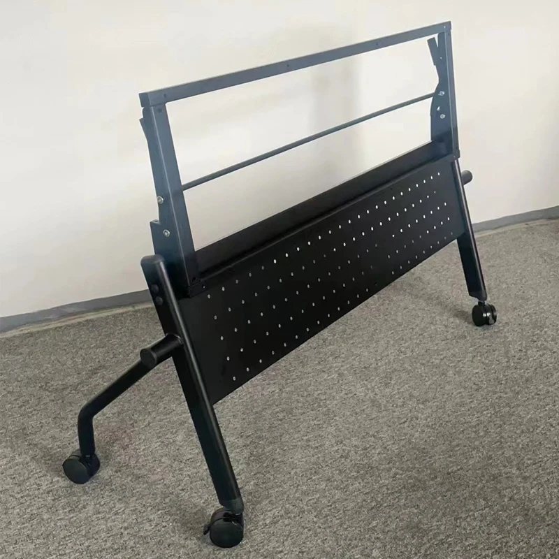 Folding conference table simple computer desk steel wood table for single person studying