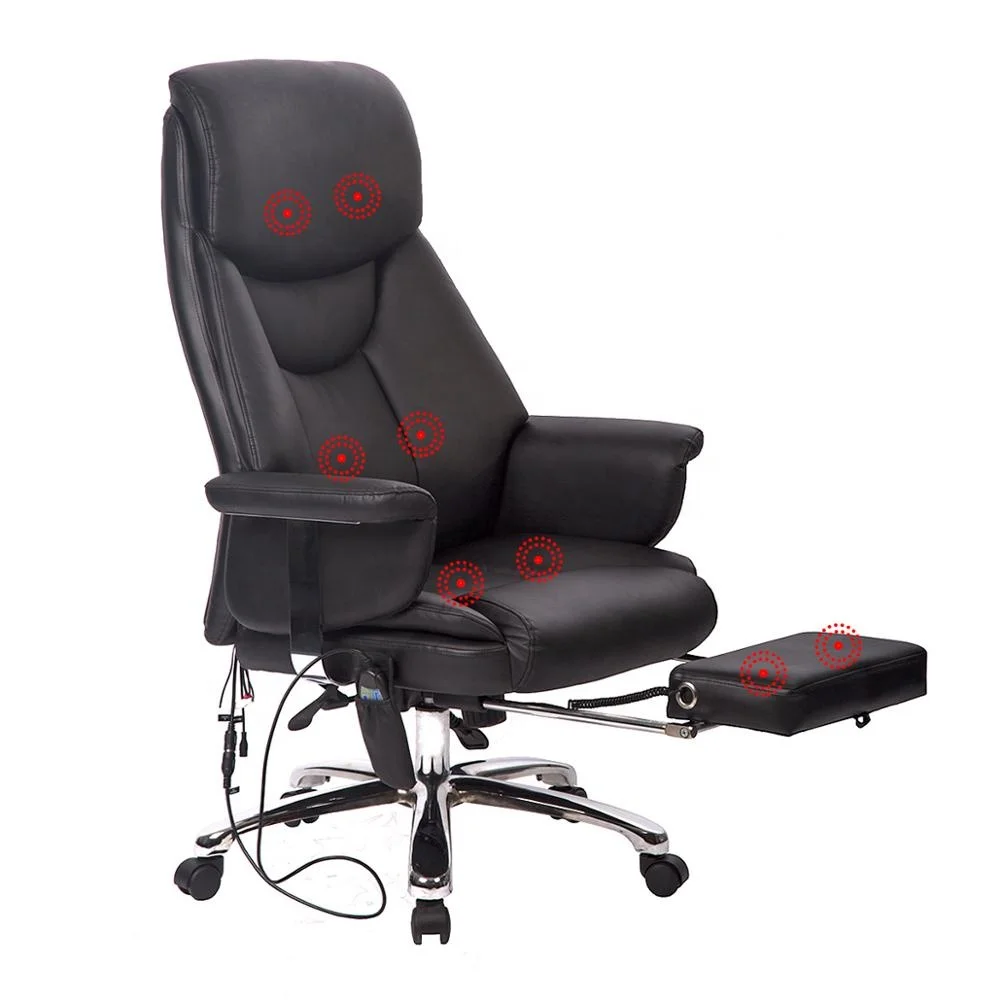 
Deluxe Wholesale Office massage Boss Chair with Footrest 