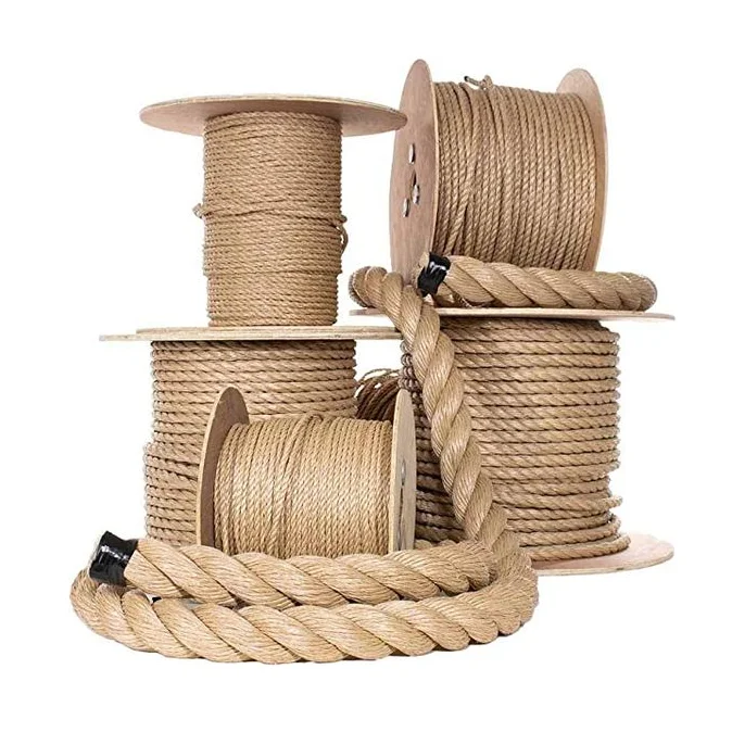 Factory Direct Supply 6-60mm Natural Jute Rope Twine Twisted Manila Rope for Craft Decorative Landscape Made in Bangladesh