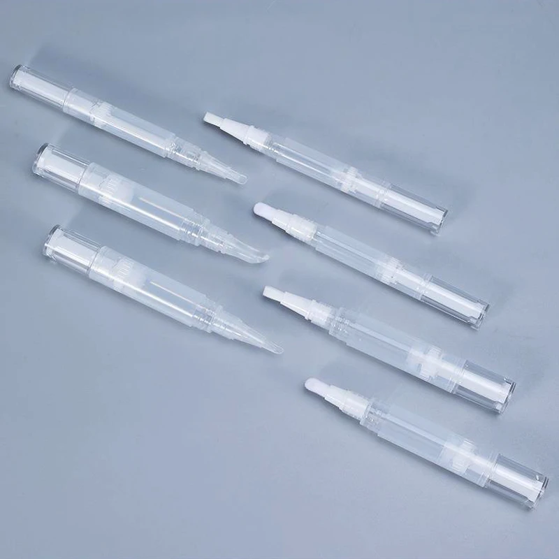 Customized Logo Printing 2ml 5ml Cosmetics Package Tube Click Lip Gloss Pen Cosmetic Tube Twist Pen With Brush